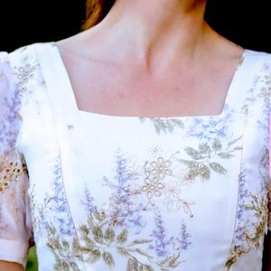 Wisteria dress with beautiful lilac print.